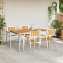 Set de comedor de jardín  de 5 piezas de madera sólida de teca | Foro24.es | Tu tienda online para hogar, jardín y más Foro24.es