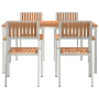 Set de comedor de jardín  de 5 piezas de madera sólida de teca | Foro24.es | Tu tienda online para hogar, jardín y más Foro24.es