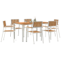 Juego de Comedor de Jardín  de 7 Piezas de Madera de Teca Sólida | Foro24.es | Tu tienda online para hogar, jardín y más Foro24.es