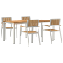 Juego de comedor de jardín  de 5 piezas en madera sólida de teca | Foro24.es | Tu tienda online para hogar, jardín y más Foro24.es