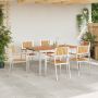 Juego de Comedor de Jardín  de 7 Piezas de Madera de Teca Sólida | Foro24.es | Tu tienda online para hogar, jardín y más Foro24.es