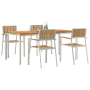 Juego de comedor de jardín  de 5 piezas en madera sólida de teca | Foro24.es | Tu tienda online para hogar, jardín y más Foro24.es