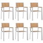 Juego de Comedor de Jardín  de 7 Piezas de Madera de Teca Sólida | Foro24.es | Tu tienda online para hogar, jardín y más Foro24.es
