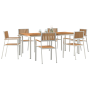Juego de Comedor de Jardín  de 7 piezas en Madera Sólida de Teca | Foro24.es | Tu tienda online para hogar, jardín y más Foro24.es