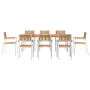Juego de Comedor de Jardín  de 9 Piezas de Madera de Teca Maciza | Foro24.es | Tu tienda online para hogar, jardín y más Foro24.es