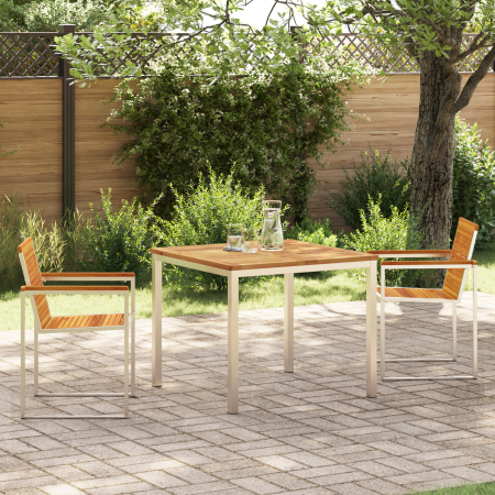 Juego de Comedor de Jardín  de 3 piezas de Madera Maciza de Acacia | Foro24.es | Tu tienda online para hogar, jardín y más Foro24.es
