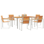 Conjunto de Comedor de Jardín de 7 Piezas de Madera Sólida de Acacia | Foro24.es | Tu tienda online para hogar, jardín y más Foro24.es