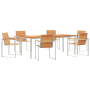 Conjunto de Comedor de Jardín  de 7 Piezas de Madera de Acacia | Foro24.es | Tu tienda online para hogar, jardín y más Foro24.es