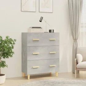 Aparador de madera contrachapada gris hormigón 70x34x90 cm de vidaXL, Aparadores - Ref: Foro24-812154, Precio: 60,19 €, Descu...