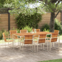 Juego de Comedor de Jardín de 9 Piezas de Madera Maciza de Acacia de , Mesas de jardín - Ref: Foro24-3334812, Precio: 1,00 €
