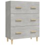Aparador de madera contrachapada gris hormigón 70x34x90 cm de vidaXL, Aparadores - Ref: Foro24-812154, Precio: 82,27 €, Descu...