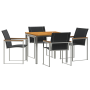 Juego de Comedor de Jardín  de 5 Piezas de Madera Sólida de Acacia | Foro24.es | Tu tienda online para hogar, jardín y más Foro24.es