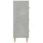 Betongraues Sperrholz-Sideboard 70x34x90 cm von vidaXL, Sideboards - Ref: Foro24-812154, Preis: 81,24 €, Rabatt: %