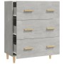 Aparador de madera contrachapada gris hormigón 70x34x90 cm de vidaXL, Aparadores - Ref: Foro24-812154, Precio: 82,27 €, Descu...