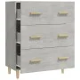 Betongraues Sperrholz-Sideboard 70x34x90 cm von vidaXL, Sideboards - Ref: Foro24-812154, Preis: 81,24 €, Rabatt: %