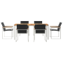 Juego de Comedor de Jardín de 7 Piezas de Madera Maciza de Acacia de , Mesas de jardín - Ref: Foro24-3334818, Precio: 750,74 €