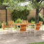 Conjunto de comedor de jardín de 7 piezas de madera maciza de teca de , Mesas de jardín - Ref: Foro24-3334824, Precio: 972,22 €