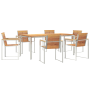 Conjunto de Comedor de Jardín de 7 Piezas de Madera Sólida de Teca by , Garden tables - Ref: Foro24-3334826, Price: 1,00 €, D...
