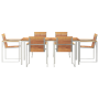 Conjunto de Comedor de Jardín de 7 Piezas de Madera Sólida de Teca by , Garden tables - Ref: Foro24-3334826, Price: 1,00 €, D...