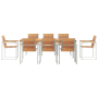 Conjunto de Comedor de Jardín de 9 Piezas de Madera Sólida de Teca by , Garden tables - Ref: Foro24-3334828, Price: 1,00 €, D...
