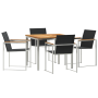 Set de Comedor para Jardín de 5 Piezas de Madera Sólida de Teca | Foro24.es | Tu tienda online para hogar, jardín y más Foro24.es