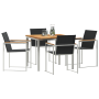 Set de Comedor para Jardín de 5 Piezas de Madera Sólida de Teca | Foro24.es | Tu tienda online para hogar, jardín y más Foro24.es