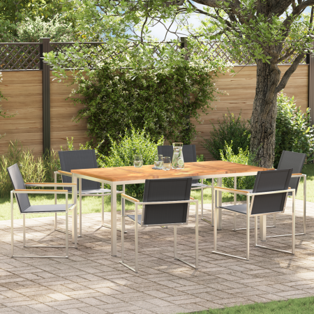 Juego de Comedor de Jardín de 7 Piezas de Madera Maciza de Teca | Foro24.es | Tu tienda online para hogar, jardín y más Foro24.es