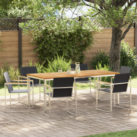 Conjunto de Comedor de Jardín de 7 Piezas de