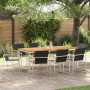 Juego de Comedor de Jardín  de 9 Piezas de Madera Sólida de Teca | Foro24.es | Tu tienda online para hogar, jardín y más Foro24.es