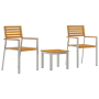 Conjunto de Comedor de Jardín  de 3 Piezas de Madera Maciza de Acacia | Foro24.es | Tu tienda online para hogar, jardín y más Foro24.es