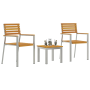 Conjunto de Comedor de Jardín  de 3 Piezas de Madera Maciza de Acacia | Foro24.es | Tu tienda online para hogar, jardín y más Foro24.es