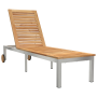 Tumbonas 2 pcs con Mesa de Madera Maciza de Teca by , Loungers - Ref: Foro24-3334842, Price: 675,51 €, Discount: %