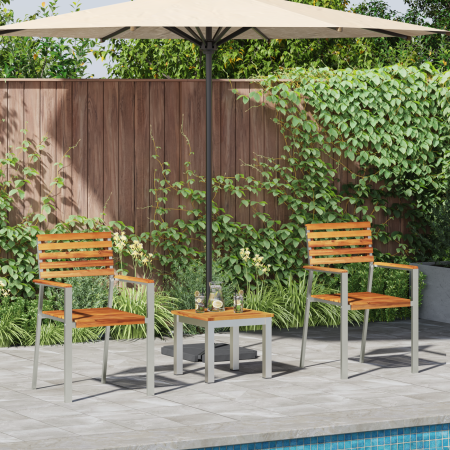 Conjunto de Comedor de Jardín de 3 Piezas de Madera Sólida de Teca von , Gartenstühle - Ref: Foro24-3334845, Preis: 330,11 €,...