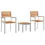 Conjunto de Comedor de Jardín de 3 Piezas de Madera Sólida de Teca von , Gartenstühle - Ref: Foro24-3334845, Preis: 330,11 €,...