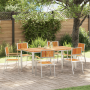 Sillas de Jardín Apilables  6 pcs 54.5x56x87 cm Madera Sólida de Acacia | Foro24.es | Tu tienda online para hogar, jardín y más Foro24.es