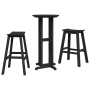 Conjunto de Taburetes de Bar de Jardín  de 3 Piezas Negro HDPE | Foro24.es | Tu tienda online para hogar, jardín y más Foro24.es