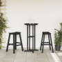 Conjunto de Taburetes de Bar de Jardín  de 3 Piezas Negro HDPE | Foro24.es | Tu tienda online para hogar, jardín y más Foro24.es