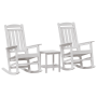 Set de Lounge para Jardín de 3 Piezas Blanco HDPE de , Sillas de jardín - Ref: Foro24-3335814, Precio: 303,95 €