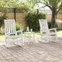 Set de Lounge para Jardín de 3 Piezas Blanco HDPE de , Sillas de jardín - Ref: Foro24-3335814, Precio: 303,95 €
