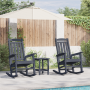 Conjunto de Lounge de Jardín de 3 Piezas Azul Marino HDPE de , Sillas de jardín - Ref: Foro24-3335815, Precio: 305,61 €