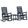 Conjunto de Lounge de Jardín de 3 Piezas Azul Marino HDPE de , Sillas de jardín - Ref: Foro24-3335815, Precio: 305,61 €