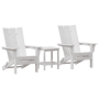 Juego de lounge de jardín  3 piezas blanco HDPE | Foro24.es | Tu tienda online para hogar, jardín y más Foro24.es
