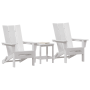 Juego de lounge de jardín  3 piezas blanco HDPE | Foro24.es | Tu tienda online para hogar, jardín y más Foro24.es