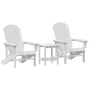 Juego de Jardín de 3 Piezas Blanco HDPE de , Sillas de jardín - Ref: Foro24-3335830, Precio: 255,56 €