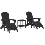 Conjunto de Jardín de 3 Piezas Negro HDPE | Foro24.es | Tu tienda online para hogar, jardín y más Foro24.es