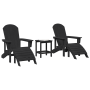 Conjunto de Jardín de 3 Piezas Negro HDPE | Foro24.es | Tu tienda online para hogar, jardín y más Foro24.es