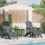 Conjunto de Jardín de 3 Piezas Gris Claro HDPE de , Sillas de jardín - Ref: Foro24-3335849, Precio: 335,16 €, Descuento: %