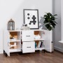 Hochglanzweißes Sideboard aus Holzwerkstoff, 100 x 36 x 60 cm von vidaXL, Sideboards - Ref: Foro24-812525, Preis: 96,01 €, Ra...