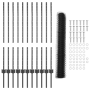 VidaXL Cerca Hexagonal con 22 Posts en U Gris 1x25 m de Acero | Foro24.es | Tu tienda online para hogar, jardín y más Foro24.es