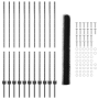 postes de cerca  22 pcs U-Channel Gris 140 cm Acero | Foro24.es | Tu tienda online para hogar, jardín y más Foro24.es
